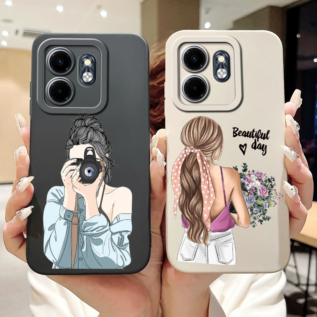 Para Infinix Hot 50i funda X6531 elegante niñas girasoles cubierta suave TPU funda de teléfono para Infinix Smart 9 Smart9 X6532 Hot50i parachoques - imagen 2