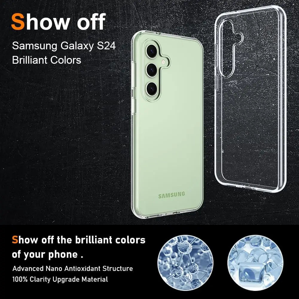 Funda protectora transparente ultrafina para Samsung Galaxy A05 A05S A15 A25 A35 A55 A14 A54 S24 Ultra S23 FE S22 Plus fundas blandas - imagen 4