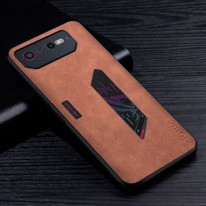Premium PU Leather Case for Asus ROG Phone 7 6 Scratch-Resistant Solid Color Protective Cover - imagen 3