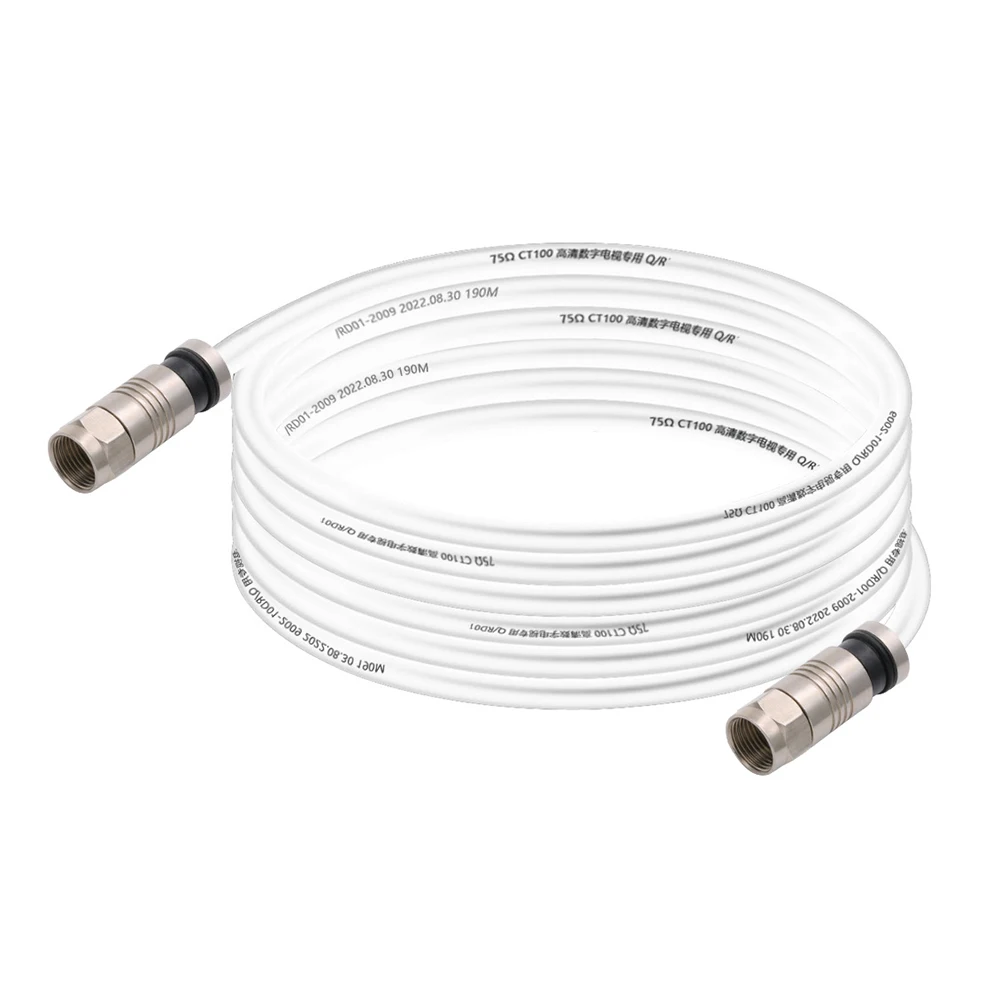 Cable Coaxial RG6 de 0,2 M-30M, Cable Coaxial de 75 ohm con conector F, Audio, vídeo, TV, Cable Digital, antena de Internet y satélite - imagen 2