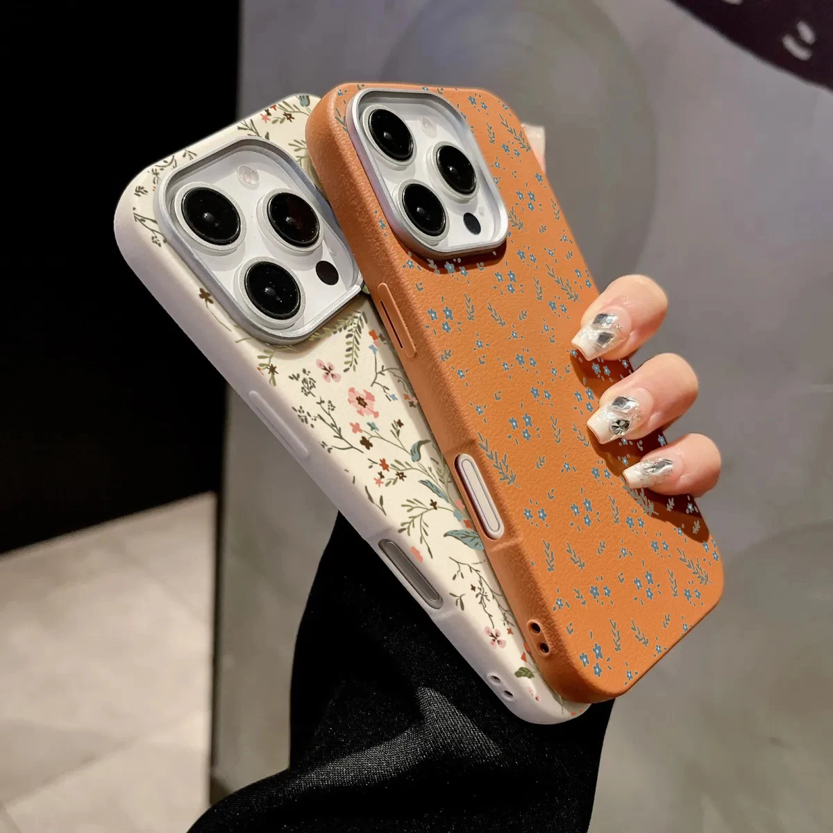 Funda de teléfono con patrón de lichi de flor pequeña para iPhone 17 16 Pro Max 15 14 13 12 11 XS X XR 7 8 Plus SE2 16E cubierta de parachoques a prueba de golpes - imagen 5