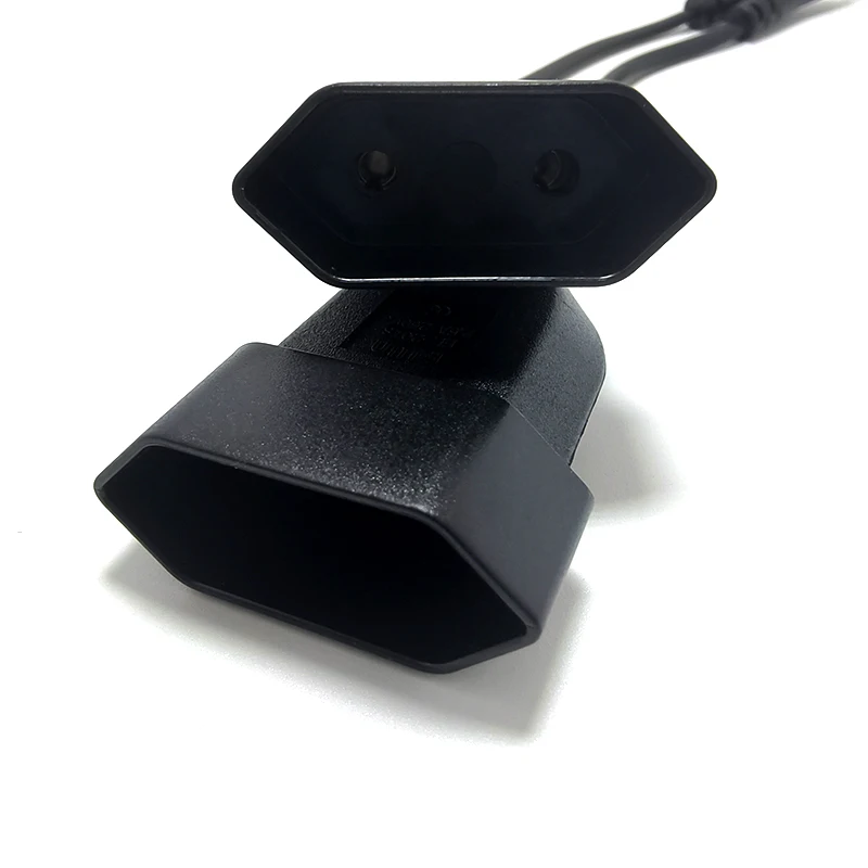 1 Uds CEE7/16 EU 2 clavijas macho a hembra salida Dual, Cable de extensión de salida de 2 vías Cable divisor de potencia europeo M/F - imagen 4