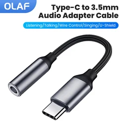 Adaptador USB tipo C a 3,5mm auxiliar tipo c Cable de Audio con conector de 3,5mm convertidor de Cable para auriculares para iPhone 16 15 Samsung Galaxy S24 S23