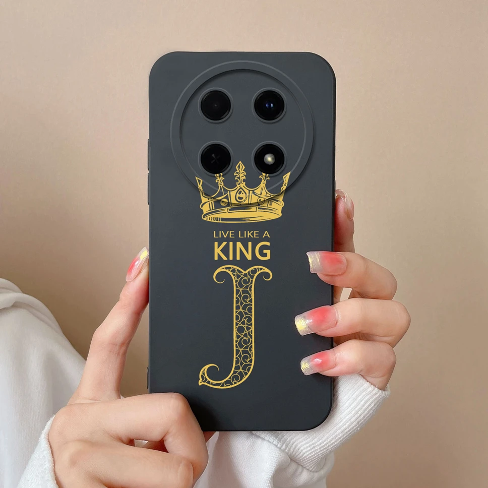 Fundas para Huawei Nova 12i, funda protectora de silicona líquida con letras Crown, a la moda, para Huawei Nova 12i - imagen 3