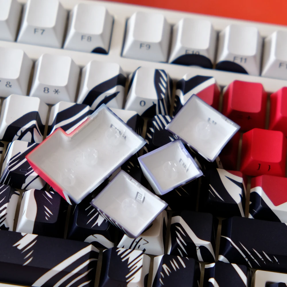 136 teclas The Sun Rises High Keycap estampado lateral teclas retroiluminadas perfil de cereza PBT tapa de tecla de doble disparo para teclado de juego MX - imagen 5