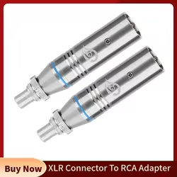 Conector XLR a RCA, adaptador de Audio, convertidor de cañón, enchufe macho de 3 pines hembra para micrófono, mezclador, altavoces, amplificadores