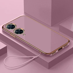 Vivo Y27 funda de lujo con acabado chapado y silicona suave premium