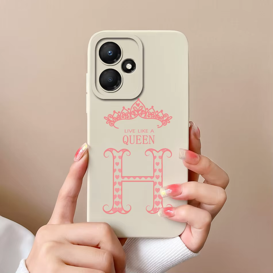 Funda de silicona líquida suave para Infinix Hot 30 Play 30i 4G 5G, Funda de protección de cámara con 26 letras, regalo para Infinix Hot30 - imagen 5