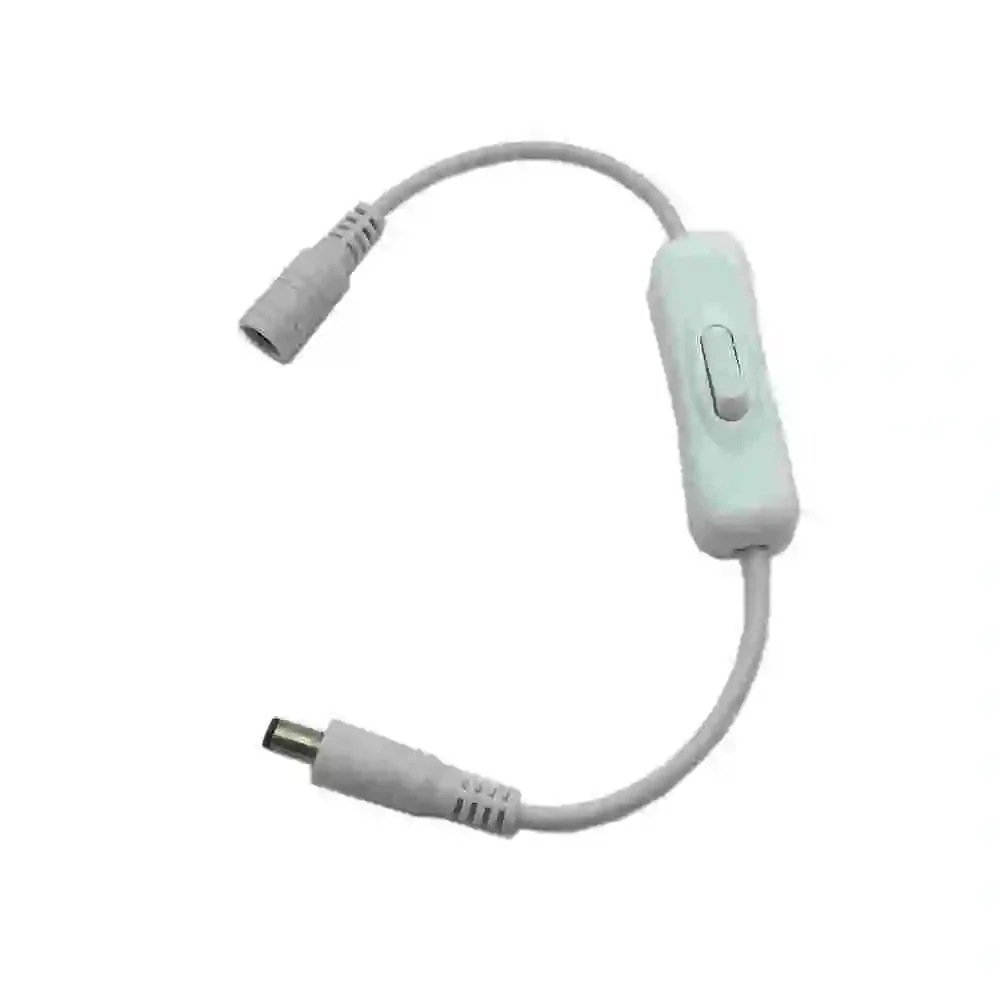 5 uds DC12V interruptor de inserción directa negro/blanco interruptor de alimentación CC manual barril de 5,5mm * 2,1mm 505035282835 , Barra de lámpara LED - imagen 3