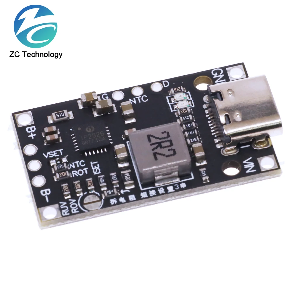 1/5/10 Uds tipo C USB 2-3S BMS 15W 8,4 12,6 V 1.5A refuerzo de carga de batería de litio con soporte equilibrado carga rápida con indicador - imagen 4