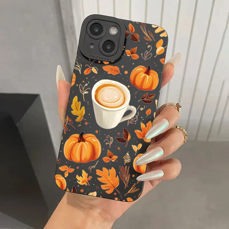 Funda de teléfono Coffer de calabaza de otoño para Xiaomi Redmi Note 14 13 12 11 Pro Plus 5G 12S 11S 10S Redmi 13C 14C 12 funda suave de silicona - imagen 2