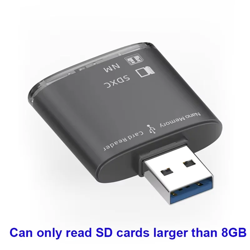GW-Für HUAWEI NM Nano-Speicherkarten-Schreibadapter 8 GB-128 GB USB 3.0 SD SDXC Kartenleser Laptop PC Extend Converter Gold - imagen 3