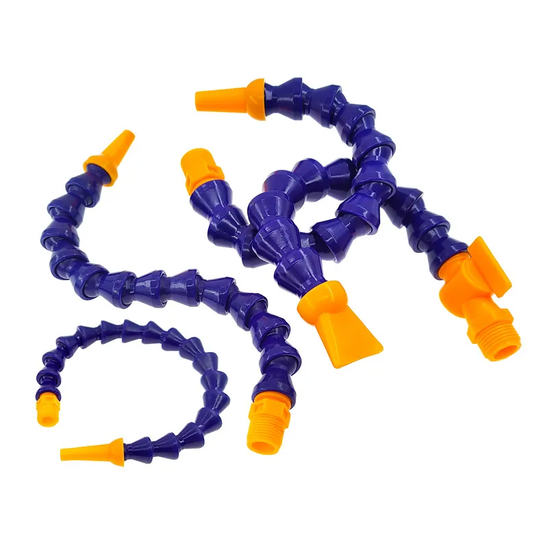 Boquilla plana redonda de plástico, manguera de refrigerante de aceite ajustable, tubos flexibles de refrigeración de aceite de agua, 6 piezas, 300, 400, 500, 600, 1/4mm, 3/8, 1/2