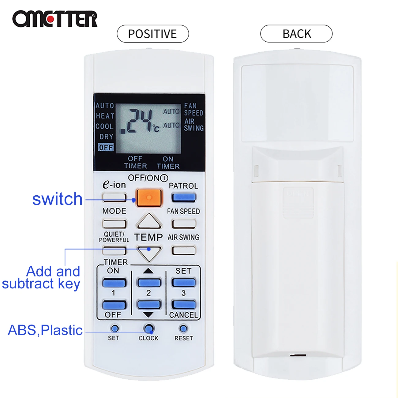 Nuevo Control remoto AC A/C A75C3298 para aire acondicionado Panasonic CS-C9GKZW, CS-C7HKD - imagen 5