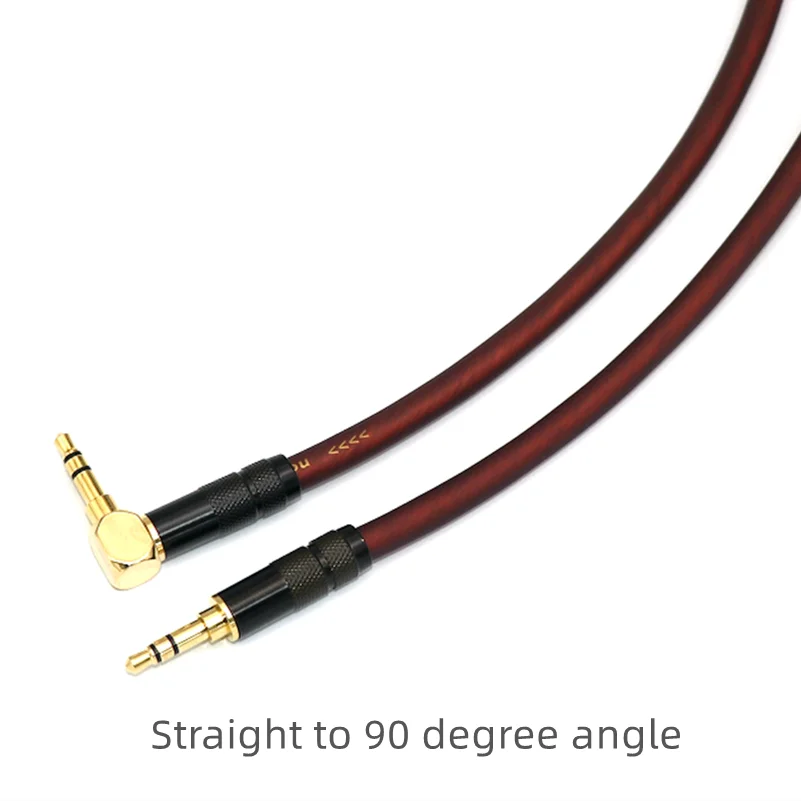 HIFI-Cable de conexión para auriculares de 3,5mm a 3,5mm, Conector de ángulo de 90 grados a 90 grados, 3 polos, Cable de grabación para coche - imagen 3
