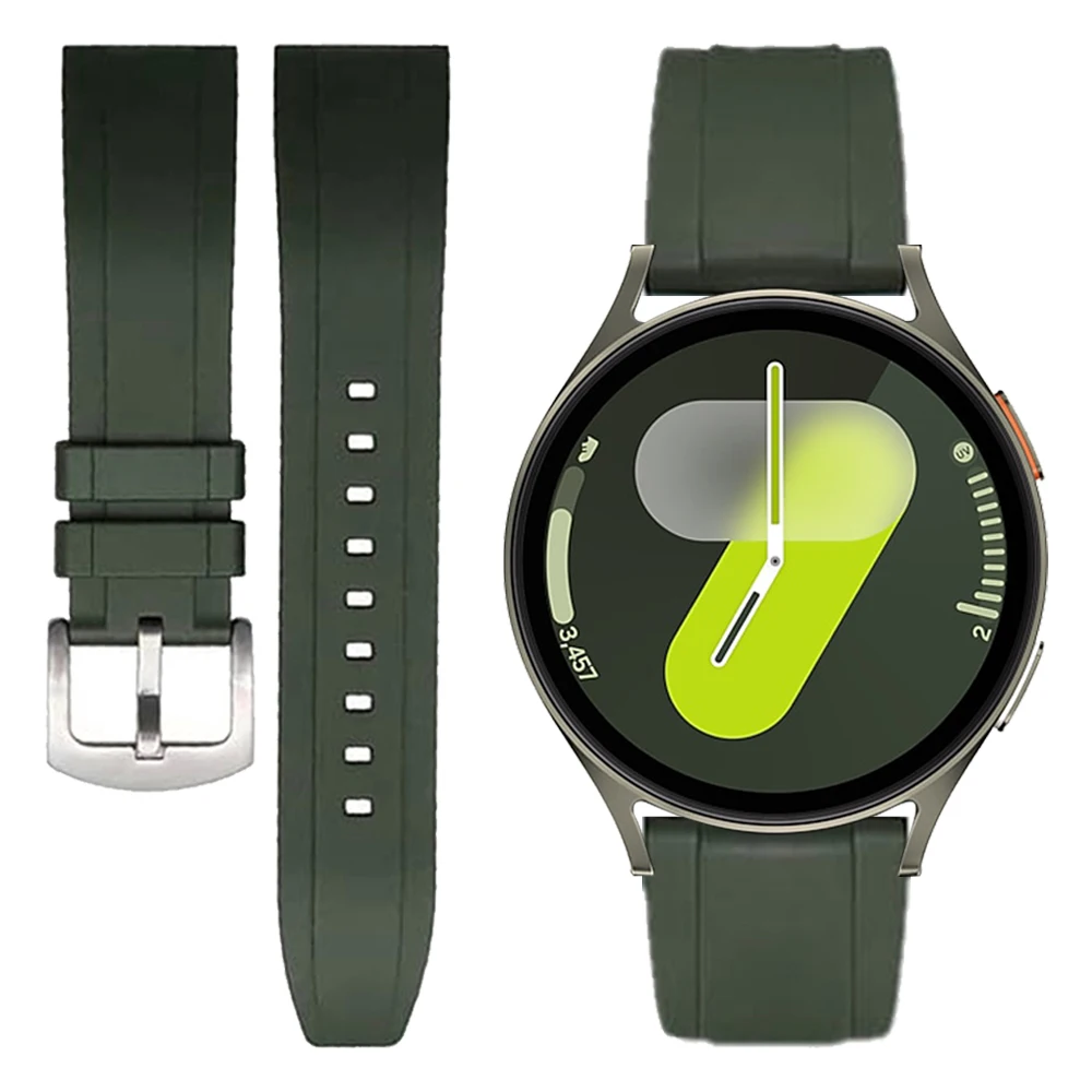 Correa de silicona de 20mm y 22mm para Samsung Galaxy Watch 7/6/5/4 44mm 40mm 6 4 Classic Gear S3, pulsera de repuesto para Huawei GT5 4Pro