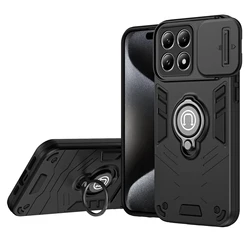Funda Xiaomi 14T Pro con soporte anillo magnético coche antigolpes