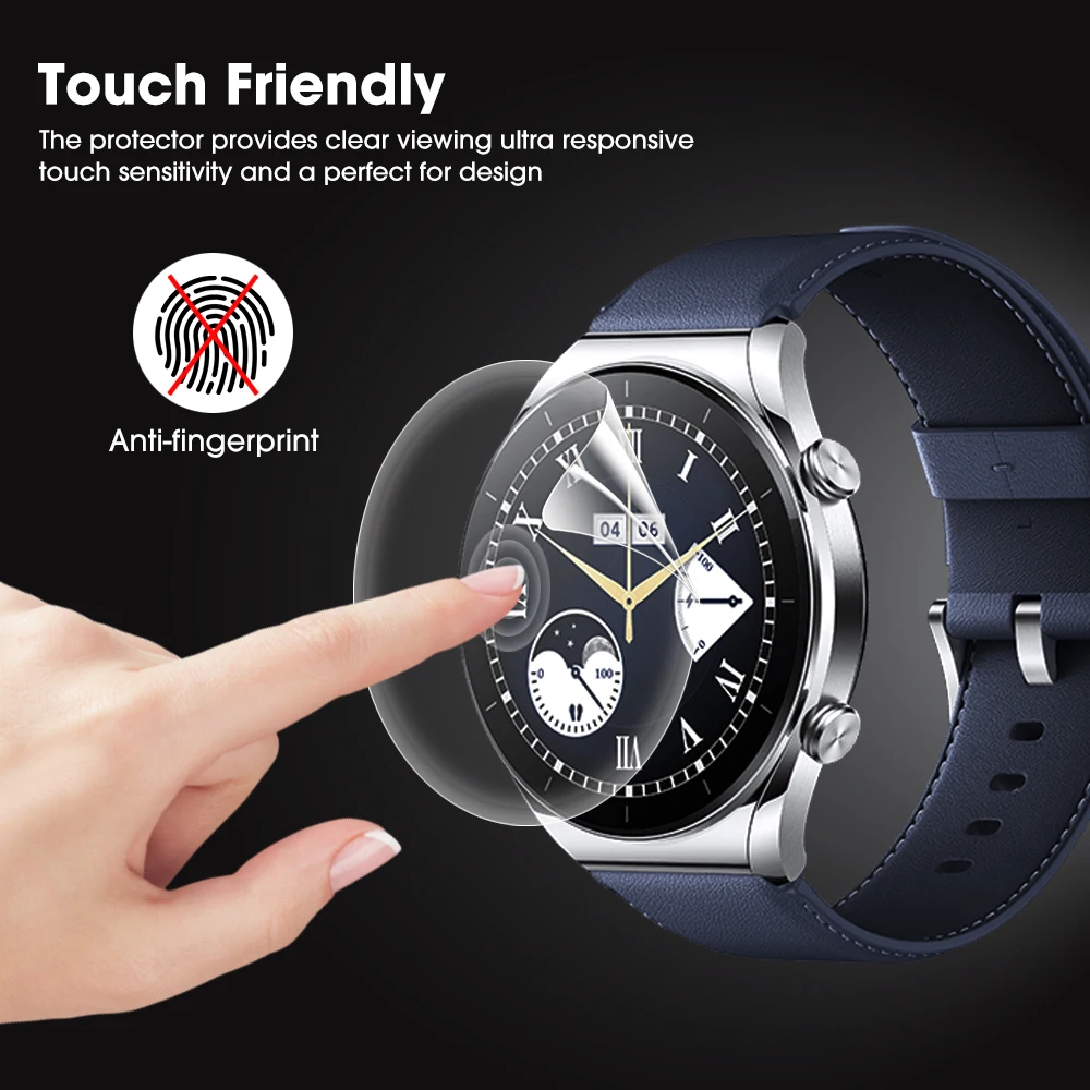 Película protectora de pantalla suave para Xiaomi Watch S1 Active/S1Pro, películas protectoras antiarañazos para Xiaomi Mi S1 S1active - imagen 4