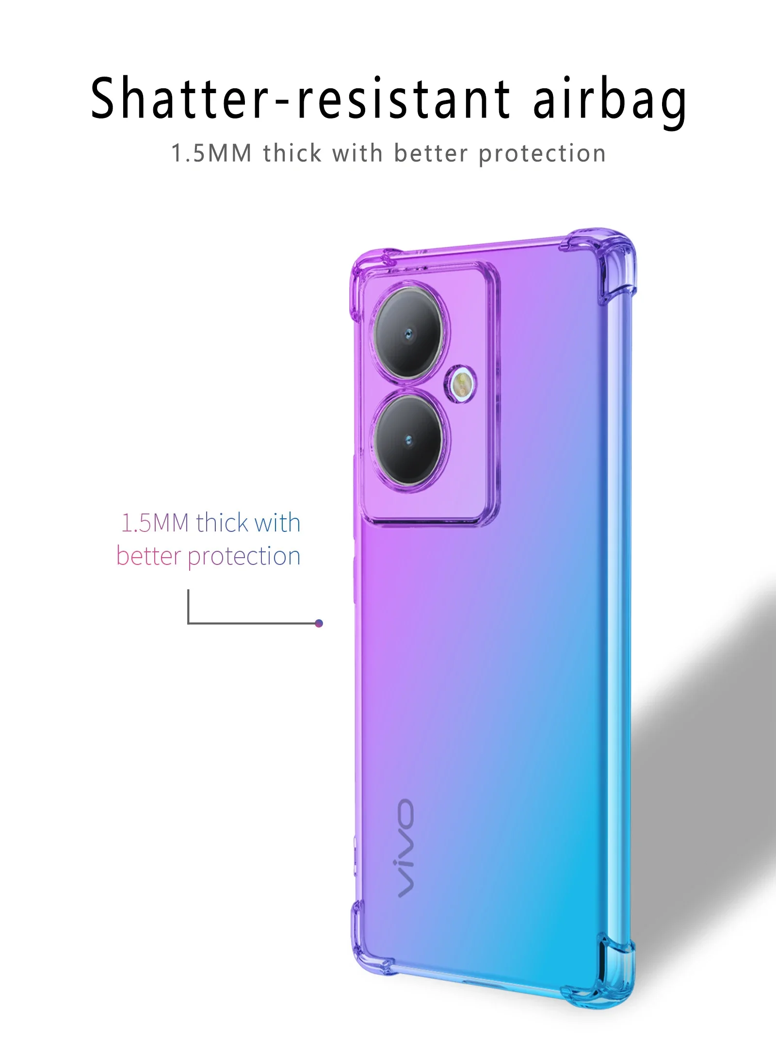 Funda de TPU con Airbag degradado a prueba de golpes para Vivo V29 Lite 5G V27 Pro V25E 5G, funda protectora, Coque - imagen 4