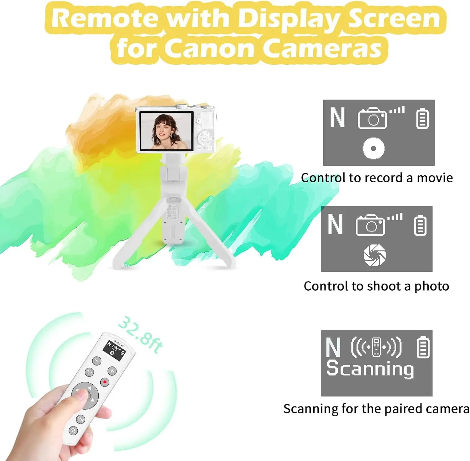 Blanco para Nikon inalámbrico recargable tiro agarre trípode obturador liberación Zoom y Control de enfoque para Z5II Z6III Z30 Z50 Z50II Zf - imagen 5