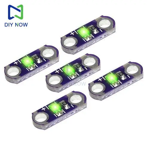 5 uds. Módulos LED LilyPad 3-5V 40MA amarillo/verde/blanco/azul/rojo pequeño módulo de luz LED para Arduino DIY KIT 3V-5V SMD DIY Kit - imagen 4