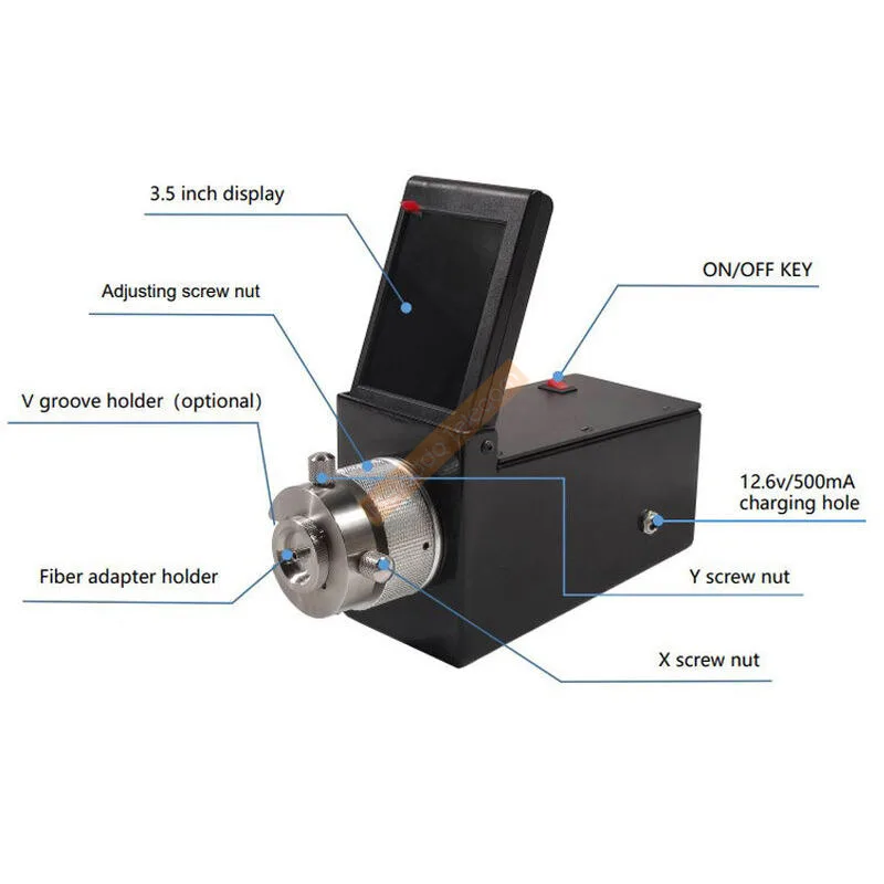 Microscopio de fibra de vídeo de HY-67G, sonda de microscopio de inspección de fibra óptica de alta precisión, pantalla de inspección facial de extremo 400x - imagen 4