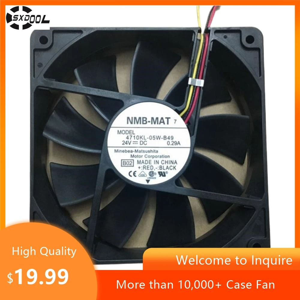 para ventilador de refrigeración NMB 4710KL-05W-B49 120 mm 12025 24 V 0,29 A - Equipos y uso industrial, enfriador confiable de 120 x 120 x 25 mm