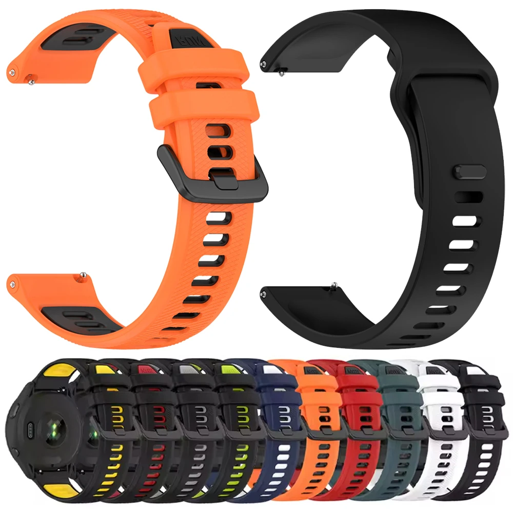 Correa de silicona de 20 a 22mm para HUAWEI Watch GT 5/4 46mm, repuesto de reloj 4/3 Pro GT2 GT3 SE 46 42mm, accesorios de pulsera deportiva