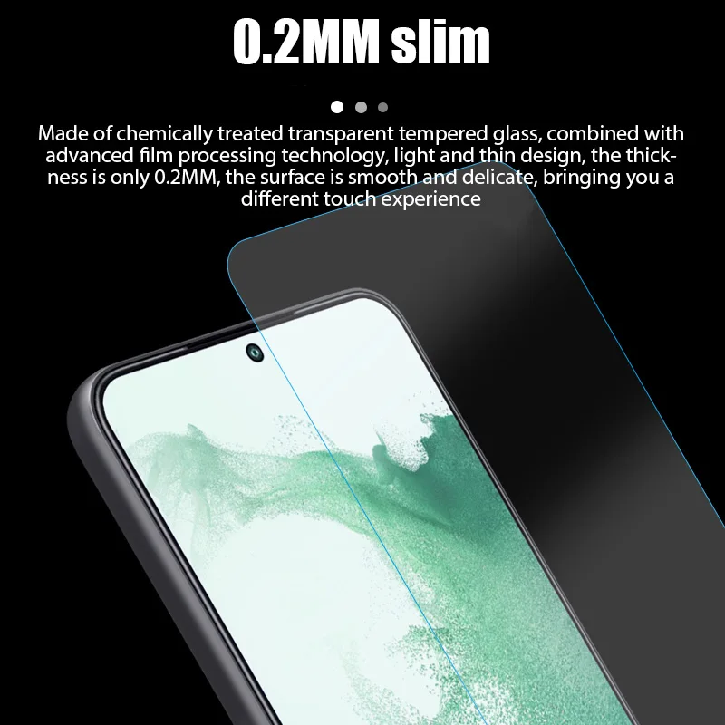 3 uds Protector de pantalla para S25 S24 Ultra S23 S22 Plus S21 FE 5G vidrio templado para A36 A56 A55 A35 A25 A73 A53 A33 A52S 5G A72 - imagen 4