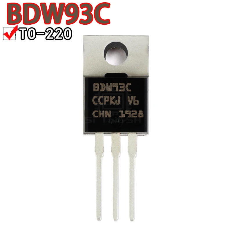 Transistor darington BDW93C TO-220 BDW93 TO220, 10 piezas, BD241C, BD243C, BD244C, BD911, BD912, BDW94C, BDX33C, BDX34C, BDX53C