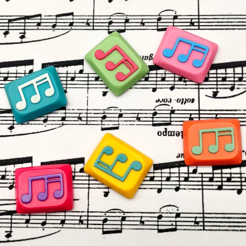 Teclas con tema Musical, tapas de teclado bonitas hechas a mano de eje transversal corto de resina personalizadas para teclado mecánico Ctrl/Alt/1.25U - imagen 2