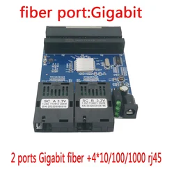 Convertidor Fibra Ethernet Monomodo Gigabit SC a RJ45