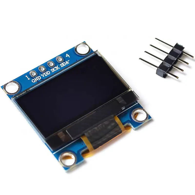 0,96 pulgadas azul blanco amarillo azul comunicación IIC de doble Color pequeño módulo de pantalla OLED 51 microcontrolador