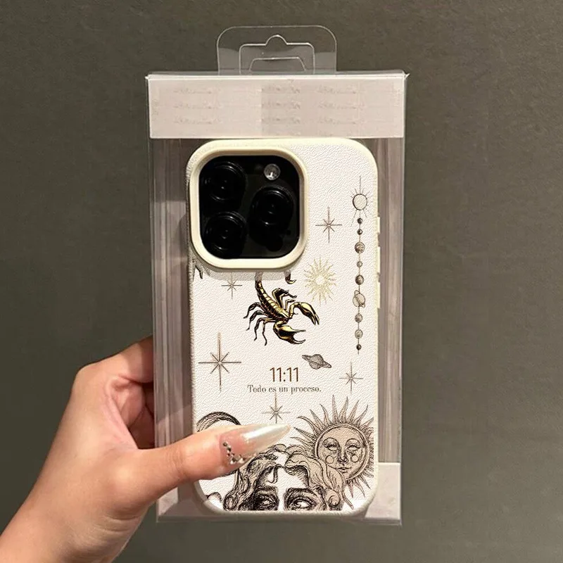 Funda de teléfono de silicona con diseño de escorpión artístico para iPhone 17 fundas iPhone 16 15 14 13 12 11 Pro Max XS X XR 16E 16 Plus Air Cover - imagen 3