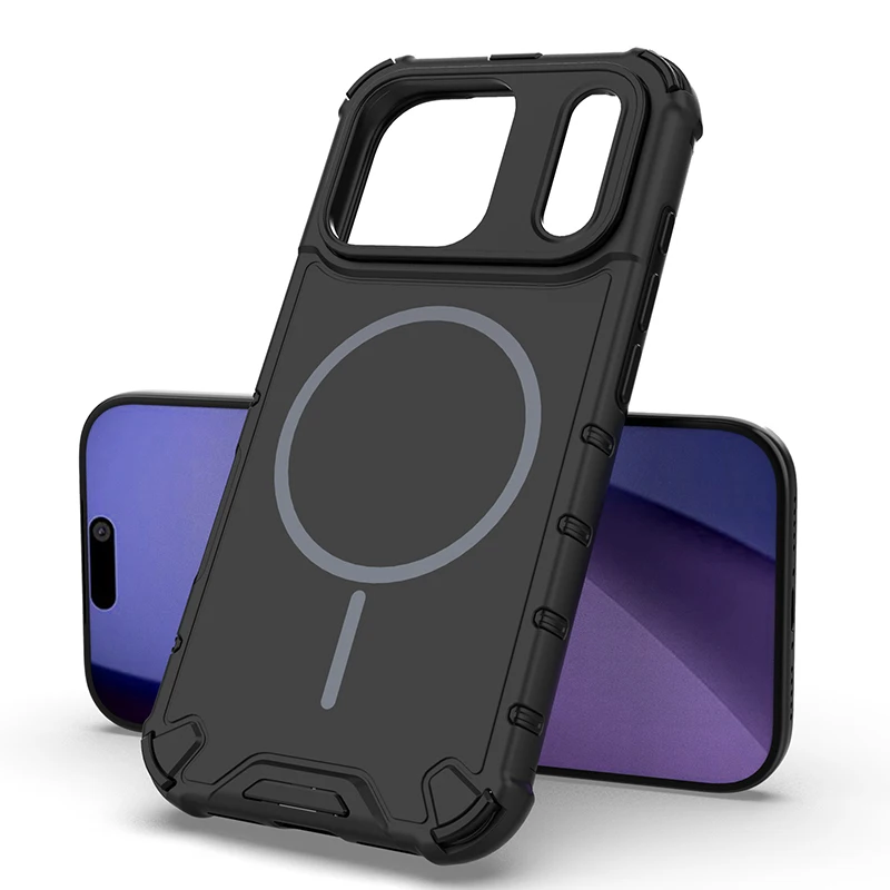 Funda magnética para iPhone 17 16 15 14 13 12 Pro Max Air Plus, funda antideslizante a prueba de golpes, cojín de aire para Magsafe, carcasa mate suave - imagen 5