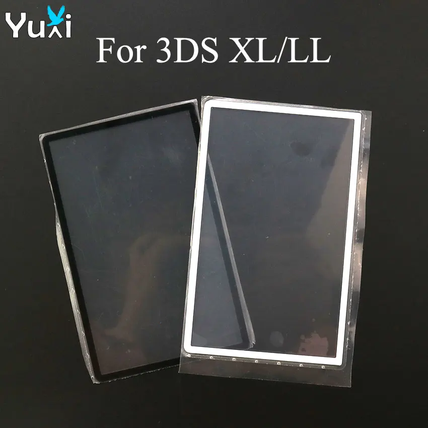 YuXi para 3DS XL LL reemplazo negro blanco marco de pantalla frontal cubierta de lente Panel Protector de pantalla LCD para 3DSXL 3DSLL