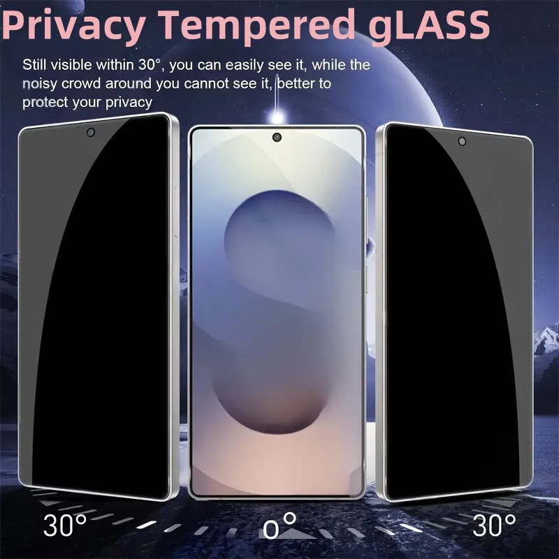 Protector de pantalla de privacidad de cubierta completa, 2 uds., para Galaxy S25 S24 Ultra S24 S25 S23 S22 S21 Plus FE S25 Edge, vidrio templado de privacidad - imagen 2