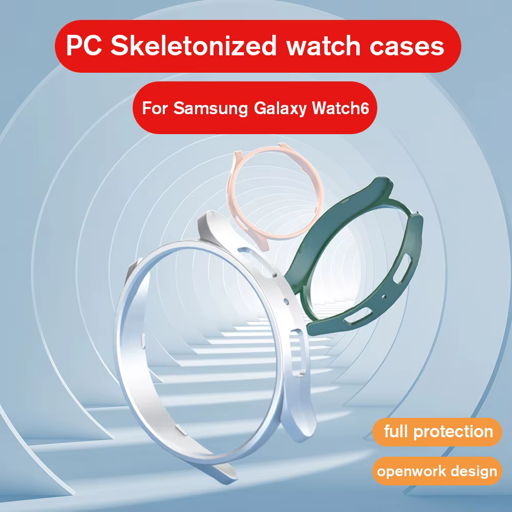 Funda protectora para reloj inteligente Samsung Galaxy Watch6 Classic, carcasa hueca para PC, 6, 6, 47mm, 43mm