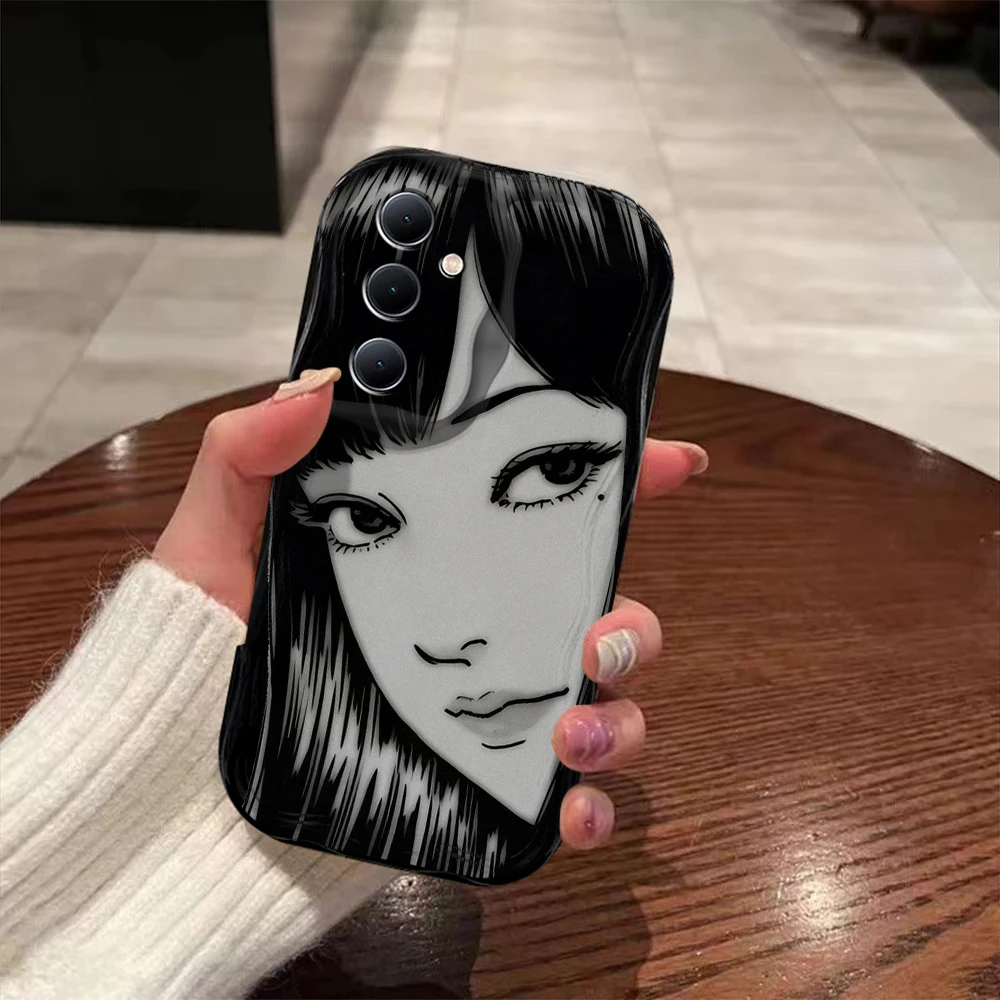 Junji Ito Terror comics 3D Wave funda para Xiaomi Redmi 13C 12 12C 10 10C 9 9C A1 A2 K50 K40 Note 13 12 11 10 Pro Plus 4G 5G - imagen 2