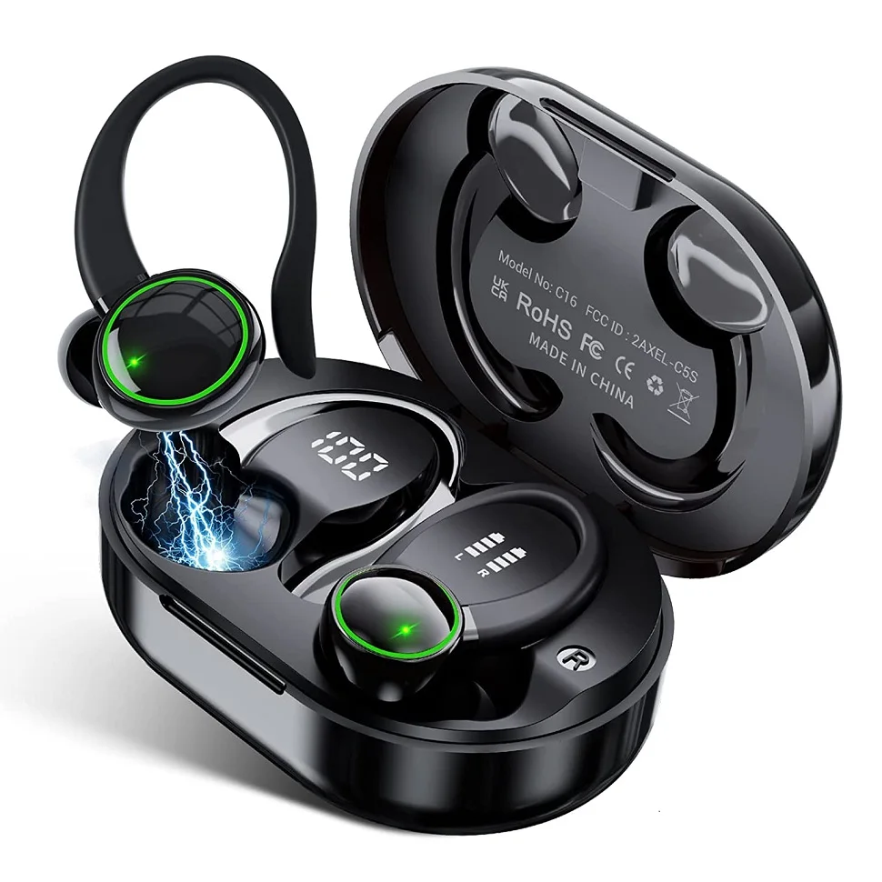 Auriculares Deportivos TWS Bluetooth 5.3 Cascos Inalámbricos LED Micrófono Reducción Ruido 48H Tiempo Música HiFi - Vista principal del producto