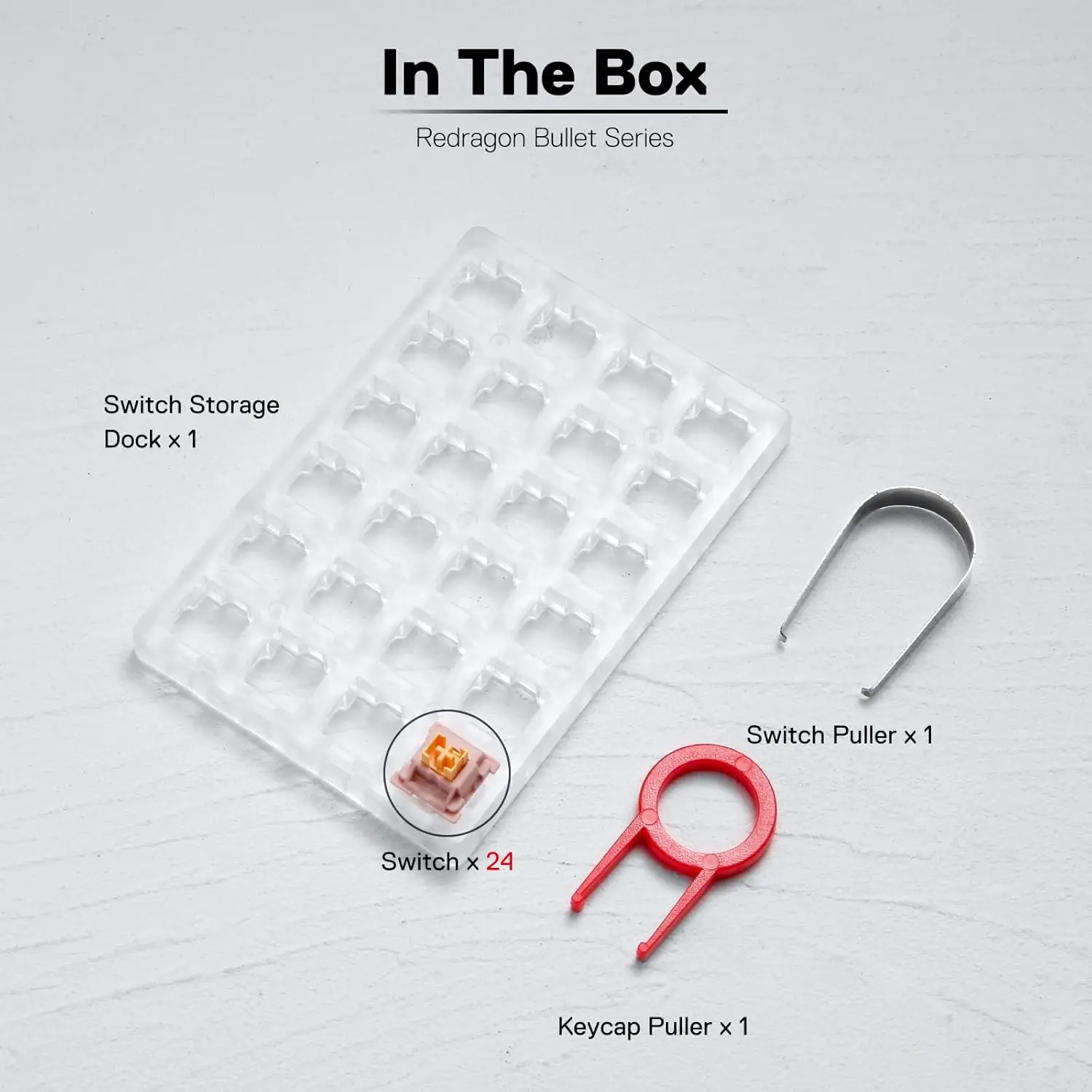 Redragon A113 Bullet-QL interruptor mecánico de teclado DIY intercambiable en caliente lineal suave, equivalente lineal silencioso montado en placa de 3 pines, - imagen 4