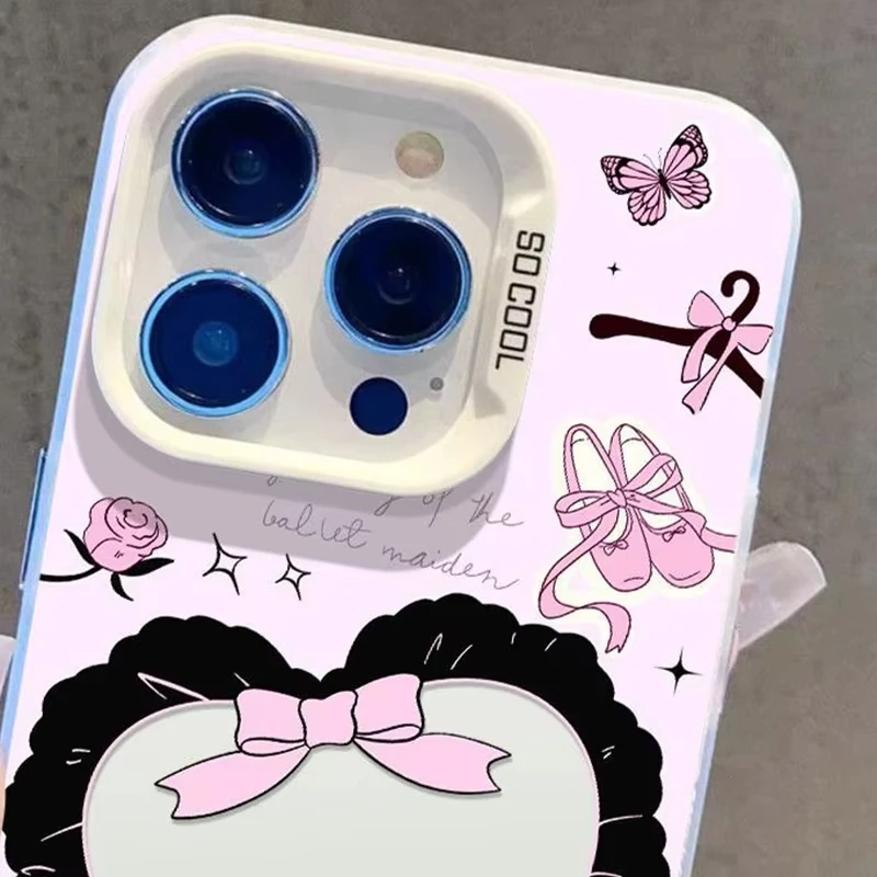Funda de teléfono con diseño de falda de Ballet y lazo rosa para Samsung Galaxy S23 S24 S25 Ultra S22 S21 S20 Plus FE A15 A35 A55 - imagen 2