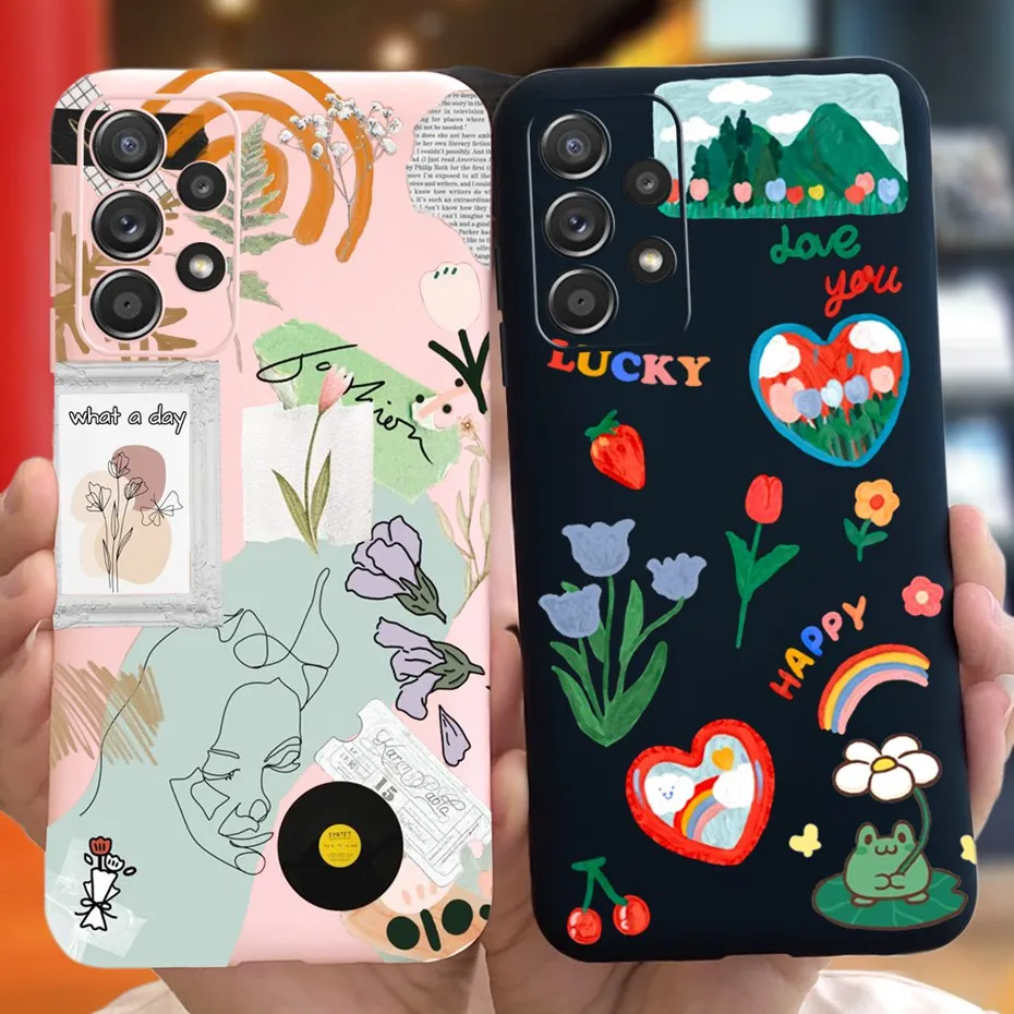 Para Samsung Galaxy A23 Funda encantador patrón Color caramelo Fundas de teléfono de silicona para Samsung A23 A 23 4G 5G Funda SM-A235F Funda suave - imagen 2