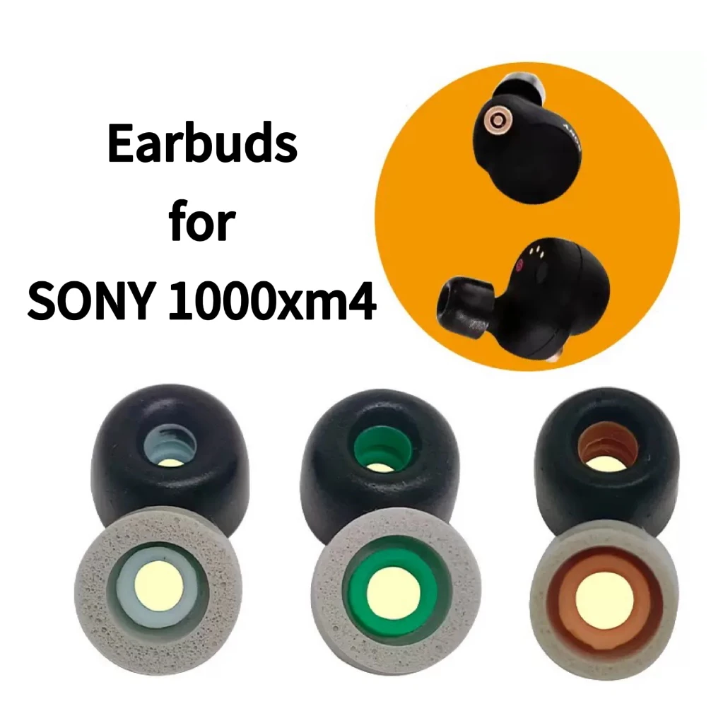 Almohadillas para Sony WF-1000XM4 XM3, auriculares inalámbricos de repuesto de espuma viscoelástica con cancelación de ruido de rebote lento para entrenamiento, 3 pares