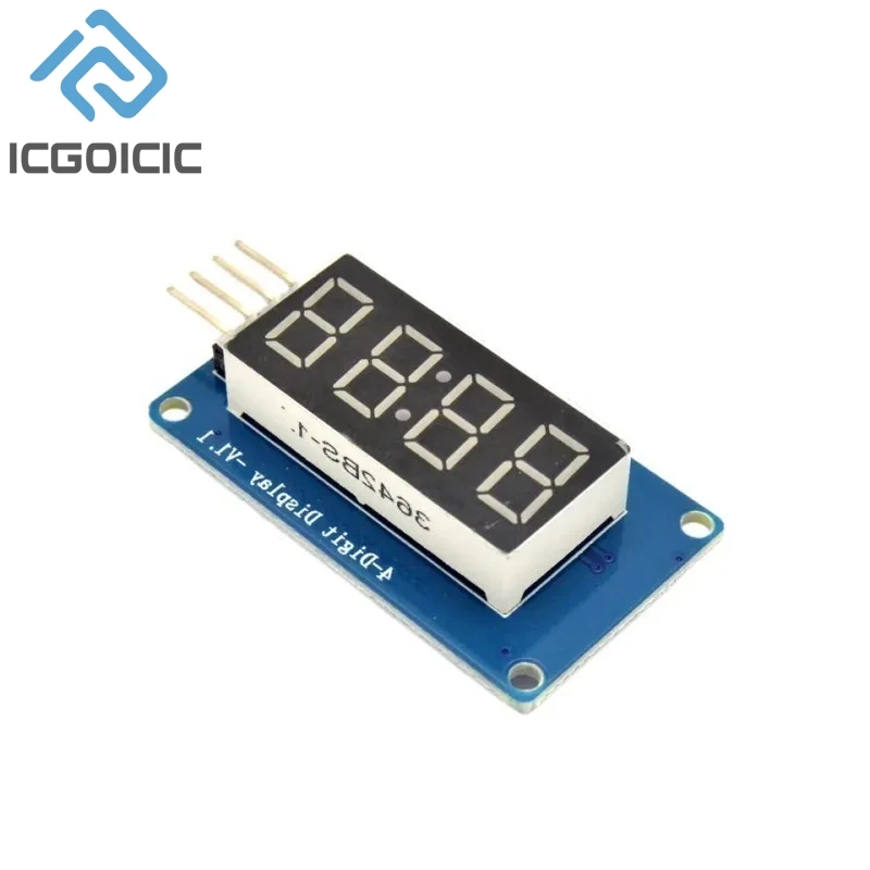 Módulo de pantalla LED TM1637 para Arduino, 7 segmentos, 4 bits, reloj de 0,36 pulgadas, tubo Digital de ánodo rojo, paquete de placa de controlador de cuatro series - imagen 4