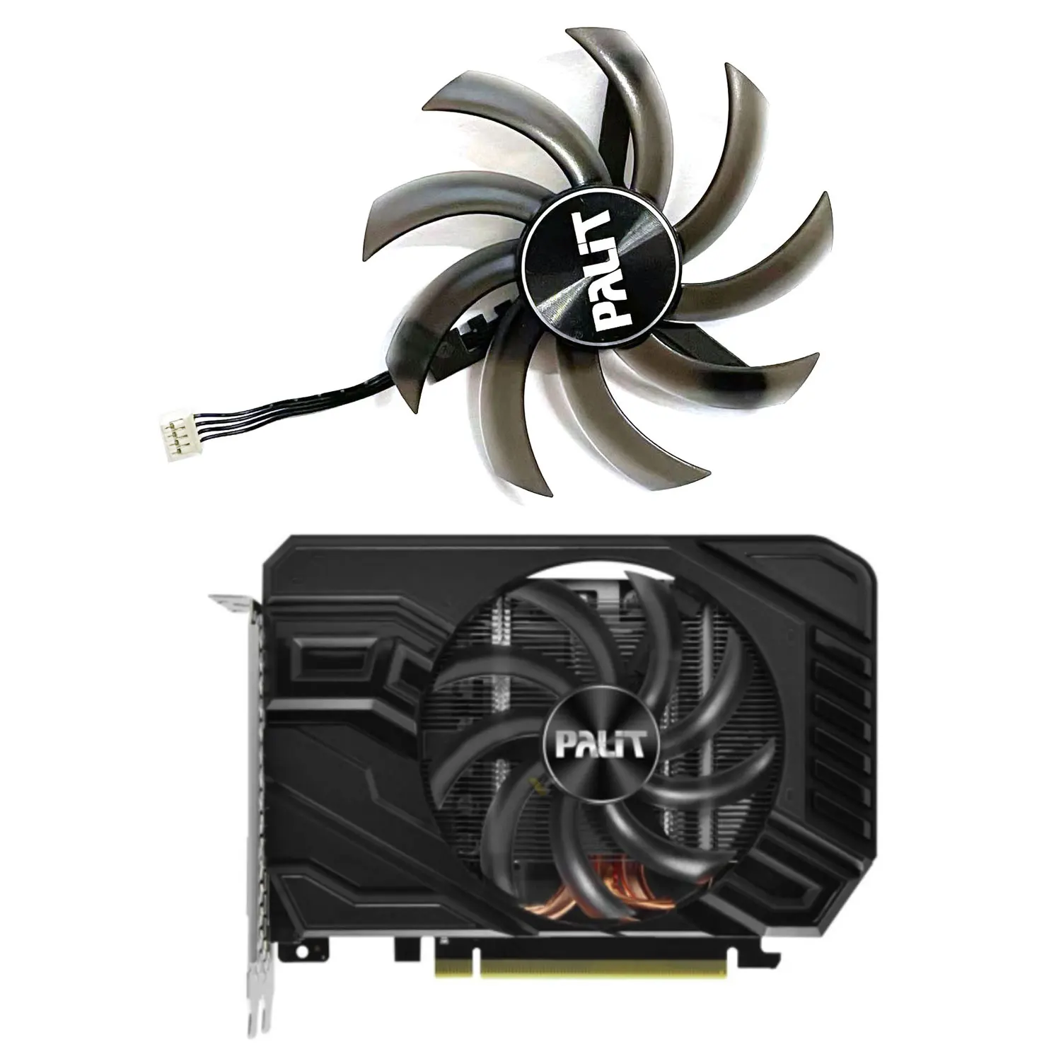 Ventilador Original 95MM 4PIN TH1012S2H-PAA01 GTX1660 StormX OC GPU adecuado para PALIT GTX 1660 Ti 1660 SUPER 1660 1650 StormX OC