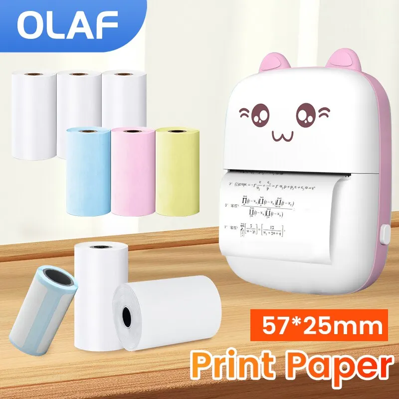 Olaf-papel de impresión de alta definición para niños, accesorios de repuesto para impresora de cámara, 3 piezas, 57x25mm, blanco