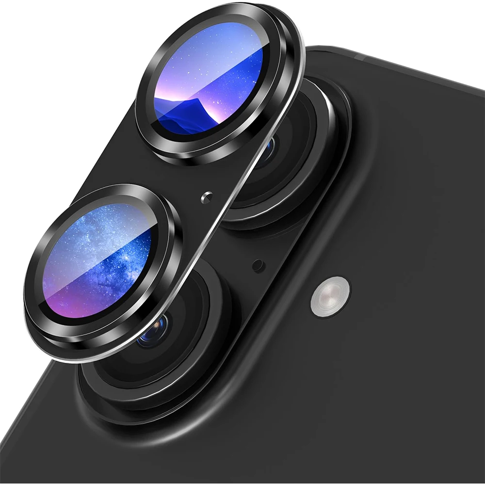 Cubierta protectora de lente de cámara de cristal metálico para iPhone 16e 16 E 15 Pro Max 14 Plus 13 Mini iPhone16 iPhone16e 16Plus película protectora