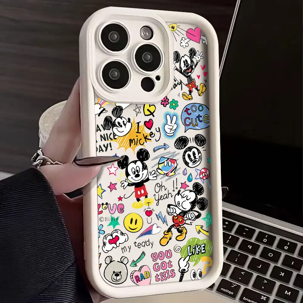 Funda de teléfono bonita con Graffiti de Mickey Mouse para OnePlus 12 12R 11 11R 10R 8T Nord CE 2 3 4 Lite 5G, funda trasera de silicona suave TPU - imagen 3