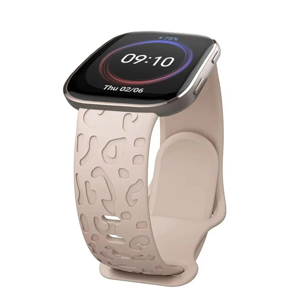 Correa grabada para Amazfit BIP 5 6 pulsera de repuesto 20mm correa de silicona de leopardo correa amazfit gts 3 4 mini Gtr 4 correas de reloj - imagen 5